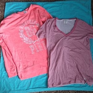Victoria's Secret Pink Bundle-- Top and Sweatshirt